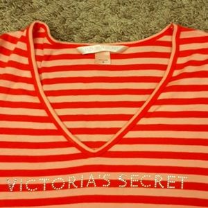 Victoria's Secret Red Striped Top
